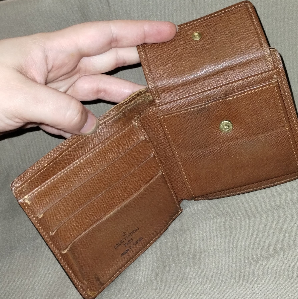 Men's Vintage Louis Vuitton Bifold Brown Monogram Wallet ~ Authentic